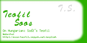 teofil soos business card